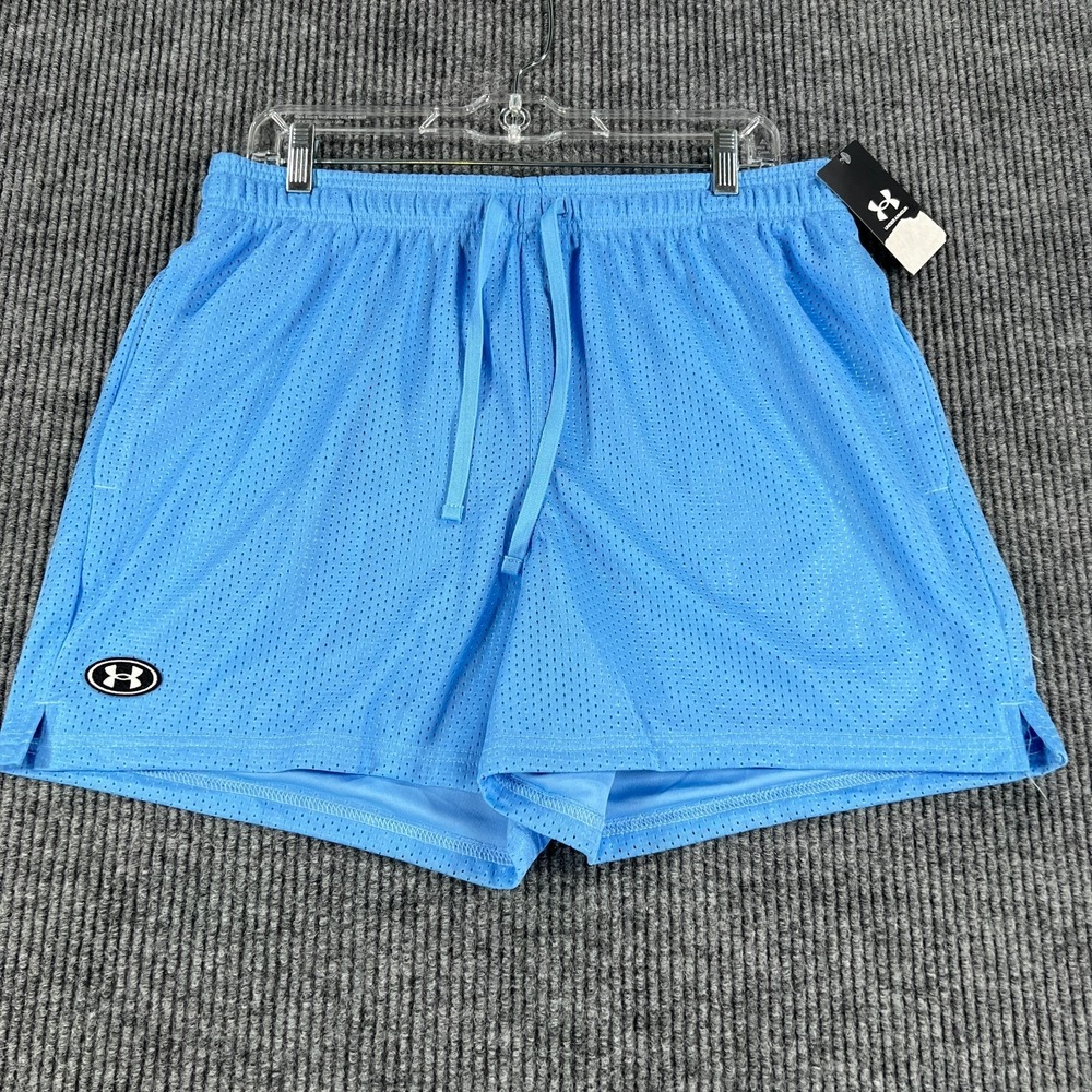 Under Armour Icon Mesh Shorts Mens XL Extra Large Blue Workout Drawstrings New